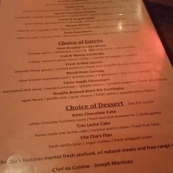 Cha Cha's Latin Kitchen - Valentine's Day menu $29 per person - Bars Near Me - Brea, California Cha Cha's Latin Kitchen - Valentine's Day menu $29 per person - Bars Near Me - Brea, California