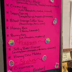 Main Street Coffee - April coffee drink specials