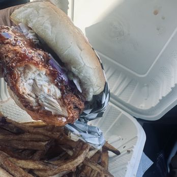 Shake'Hen Buns - Chicken Sandwich Combo - Burgers Near Me - Bellflower, California