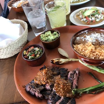Amano - Marinated Carne Asada platter & a spicy margarita to wash it down!  Wow - this was Great! - Cocktail Bars Near Me - Caldwell, Idaho