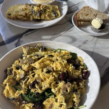 Daily Eats - Build your own 3 THREE EGG BREAKFAST BOWL , 3 THREE EGG OMELET , cheese grits and sourdough - New American Near Me - Tampa, Florida