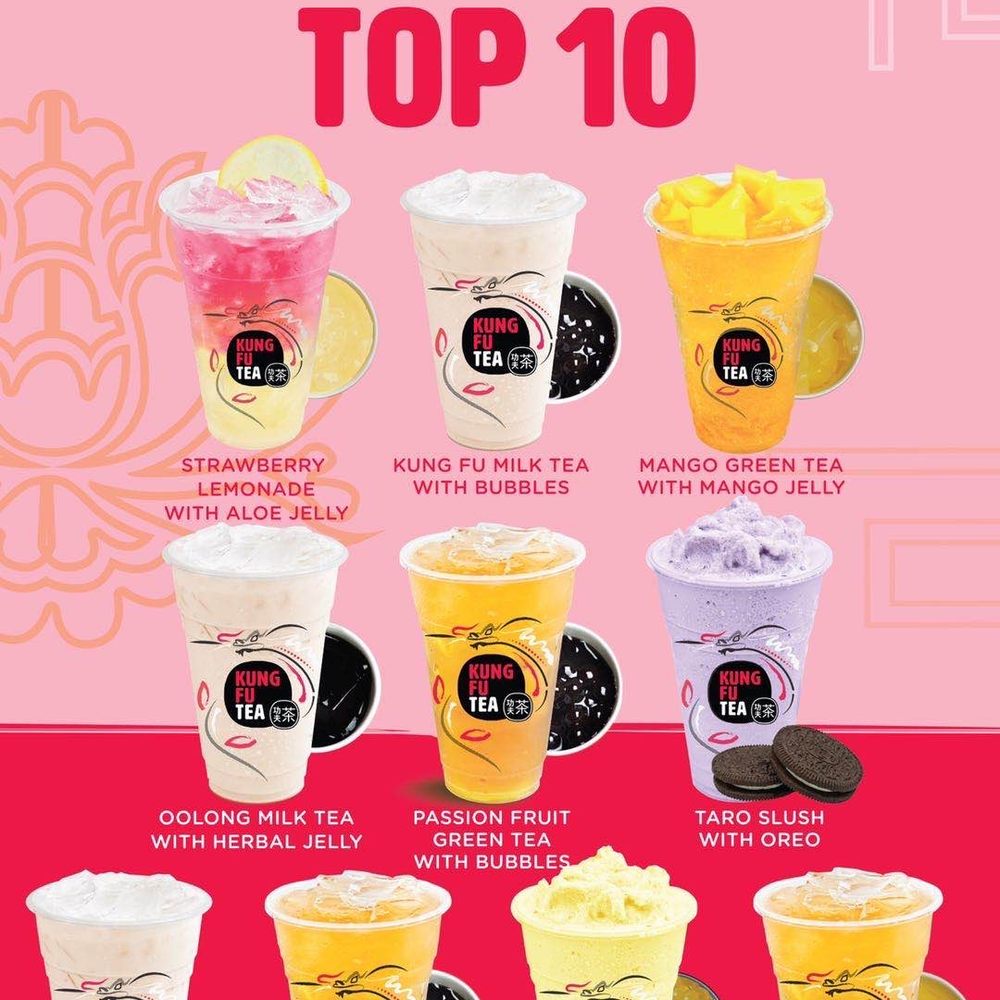 Kung Fu Tea Top 10 Drinks Kung Fu Tea Top 10 Drinks