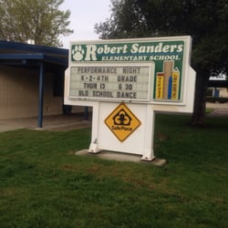 Robert Sanders Elementary School - Entrance sign