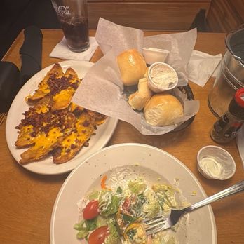 Texas Roadhouse - side salad & potato skins - Steakhouses Near Me - Asheville, North Carolina Texas Roadhouse - side salad & potato skins - Steakhouses Near Me - Asheville, North Carolina