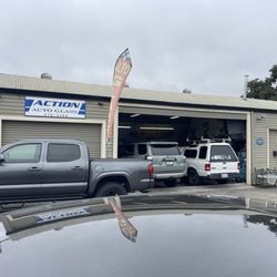 Action Auto Glass - The shop, office to the right.