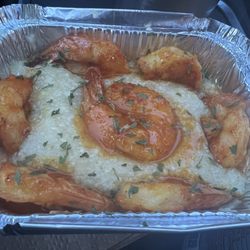 Brother’s Seafood - Shrimp and Grits with Thai chili sauce