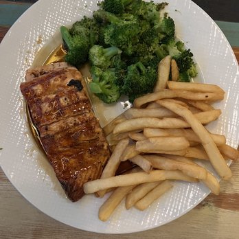 The Magic Oyster - Bourbon glaze salmon - Seafood Near Me - Jensen Beach, Florida