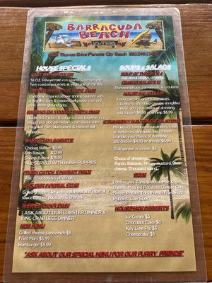 Menu photo 3 Barracuda Beach Panama City, FL Menu photo 3 Barracuda Beach Panama City, FL