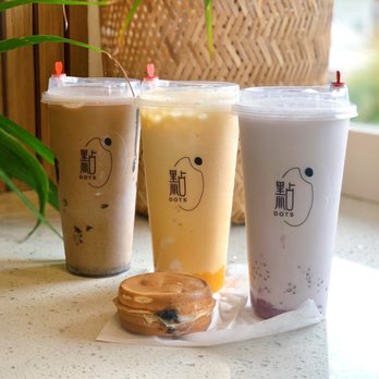 Dots Boba - Black sesame milk tea ice cream, mango sago, taro sago, black sesame wheel pie - Bubble Tea Near Me - San Francisco, California Dots Boba - Black sesame milk tea ice cream, mango sago, taro sago, black sesame wheel pie - Bubble Tea Near Me - San Francisco, California