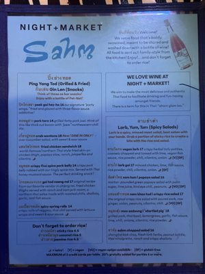 Menu photo 6 Night + Market Sahm Venice, CA