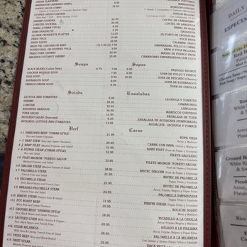 Puerto Sagua Restaurant - Menu - Cuban Near Me - Miami Beach, Florida