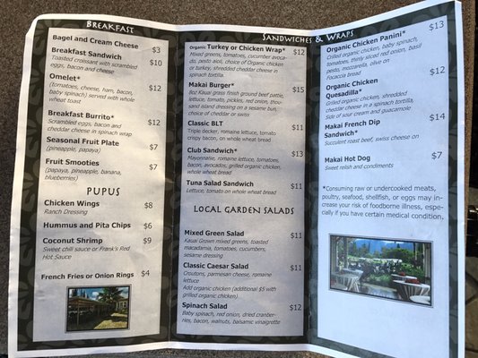 Menu photo 1 Makai Grill Princeville, HI Menu photo 1 Makai Grill Princeville, HI