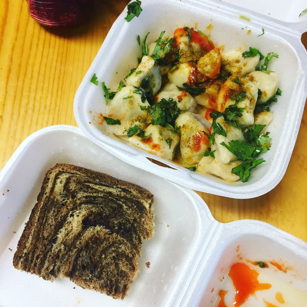 Pel'meni - One serving of pelmeni with the included side of bread. - Russian Near Me - Juneau, Alaska Pel'meni - One serving of pelmeni with the included side of bread. - Russian Near Me - Juneau, Alaska
