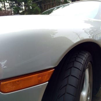 Mel's Dent Removal - Porsche Boxster - wheel well dent and paint scratch (After pic 4). Dent removed by Mel. Amateur touch up paint done by me after. - Mobile Dent Repair Near Me Mel's Dent Removal - Porsche Boxster - wheel well dent and paint scratch (After pic 4). Dent removed by Mel. Amateur touch up paint done by me after. - Mobile Dent Repair Near Me