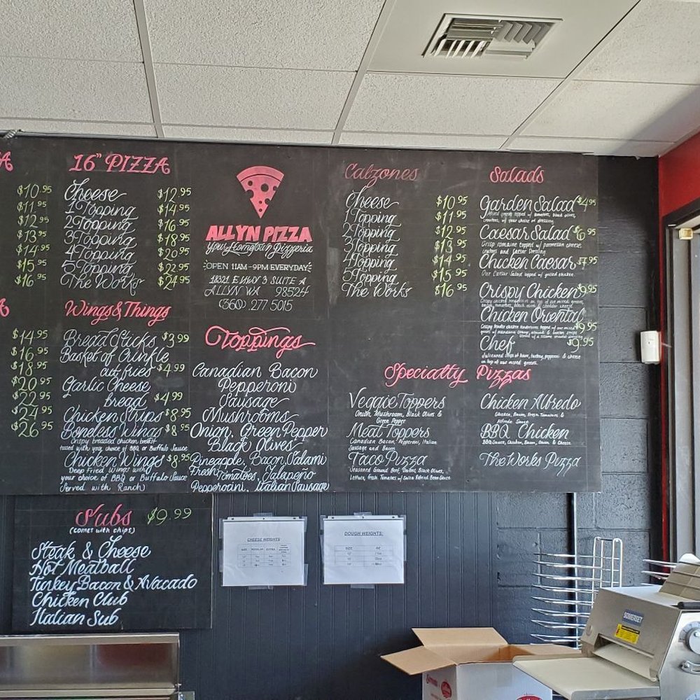 Allyn Pizza - Menu. - Pizza Near Me - Allyn, Washington Allyn Pizza - Menu. - Pizza Near Me - Allyn, Washington