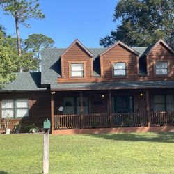 Burchfield Roof Services - Recently completed log cabin roof.