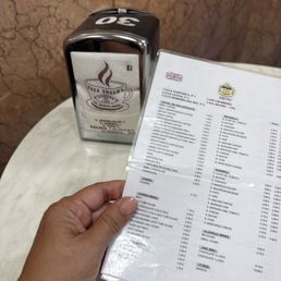 Menu.... incredible prices Menu.... incredible prices
