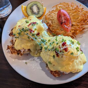 Delphi Brunch Cafe - Crab Benny. Not deep fried, amazing. - Breakfast & Brunch Near Me - Langley, British Columbia