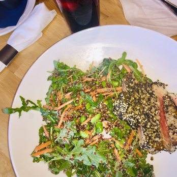 The Barley Beach House - Salad with seared tuna & delicious red sangria - Pretzels Near Me - Rye, New York The Barley Beach House - Salad with seared tuna & delicious red sangria - Pretzels Near Me - Rye, New York