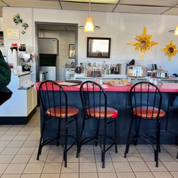 the counter and chairs the counter and chairs