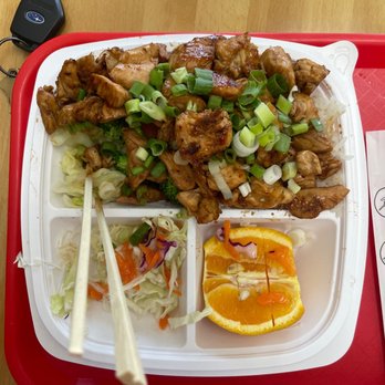 Flame Broiler - a plate of food with chopsticks - Korean Near Me - Orange, California