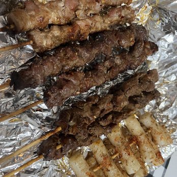 Golden BBQ - skewered meat on a stick - Food Trucks Near Me