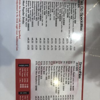 Tea Do - Menu side 2 - Bubble Tea Near Me - Philadelphia, Pennsylvania Tea Do - Menu side 2 - Bubble Tea Near Me - Philadelphia, Pennsylvania
