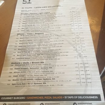 The Onion - And last but not least 51 Taps and full Bar - New American Near Me - Spokane, Washington The Onion - And last but not least 51 Taps and full Bar - New American Near Me - Spokane, Washington