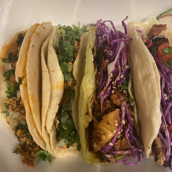 Taco Ssam - Chorizo, Pollo Guisado, Pork Belly, and Spicy Pork tacos - Korean Near Me - Bailey's Crossroads, Virginia