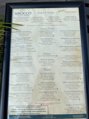 Menu photo 2 Sirocco Rehoboth Beach, DE