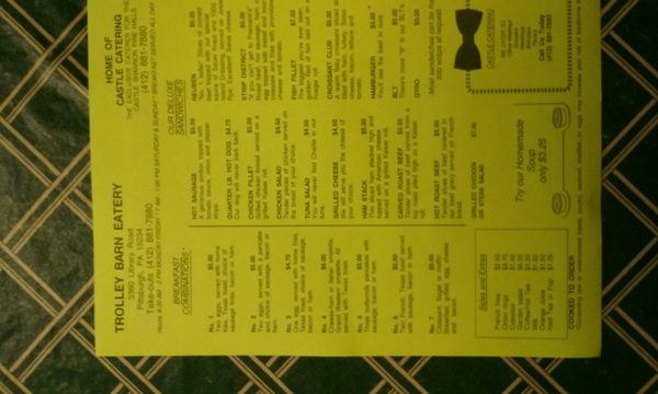 Menu photo 2 Trolley Barn Eatery Pittsburgh, PA