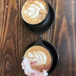 Blueberry pie latte and cereal latte Blueberry pie latte and cereal latte