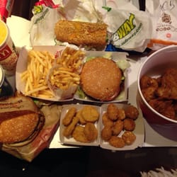 Victoria Place Shopping Centre - Our fast food feast of McDonald's, Burger King, Subway and KFC