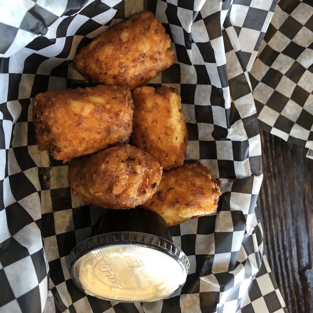 First Line Brewing - Tater kegs with bacon, cheese and chives - Breweries Near Me - Orchard Park, New York