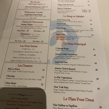 La Table Provencale - Bistro menu - Tapas/Small Plates Near Me - White Post, Virginia