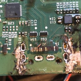They overheated it, broke the track pins ,needed new retimer,overall motherboard damage. Smh They overheated it, broke the track pins ,needed new retimer,overall motherboard damage. Smh