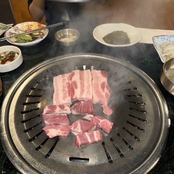 Ahgassi Gopchang - Ahgassi Combo (Pork Steak & Pork Belly) - Korean Near Me - Los Angeles, California Ahgassi Gopchang - Ahgassi Combo (Pork Steak & Pork Belly) - Korean Near Me - Los Angeles, California