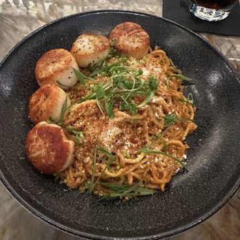 Fuego Comida & Tequila Lounge - Mexico city garlic noodles with scallops - Mexican Near Me - Lakewood Ranch, Florida
