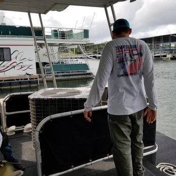 TemperaturePro Austin - Full residential split system installed in a house boat in Lakeway, Texas. - Heating & Air Conditioning/HVAC Near Me - Austin, Texas