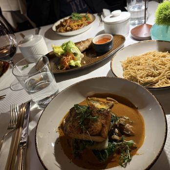 Le Colonial - Houston - LP-Roasted Salmon; SI-Garlic Noodles; SP-Crispy Shrimp Roll - Vietnamese Near Me - Houston, Texas Le Colonial - Houston - LP-Roasted Salmon; SI-Garlic Noodles; SP-Crispy Shrimp Roll - Vietnamese Near Me - Houston, Texas