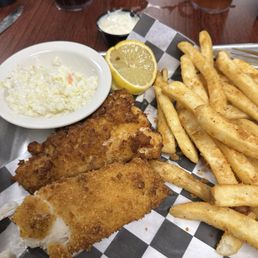 Fish and chips. Fish and chips.