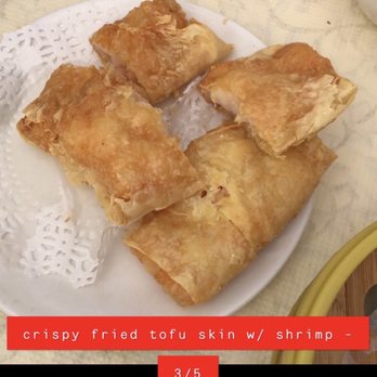 Koi Palace - Crispy Fried Tofu Skin Wraps w/ Shrimp - Dim Sum Near Me - Milpitas, California Koi Palace - Crispy Fried Tofu Skin Wraps w/ Shrimp - Dim Sum Near Me - Milpitas, California