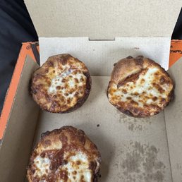 Pepperoni puffs! Very tasty. Great snack. Sorry couldn't wait...I needed one.