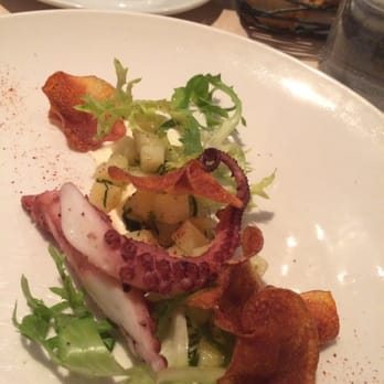 Pégase - Grilled octopus with passion fruit crème fraîche - French Near Me - Montreal, Quebec