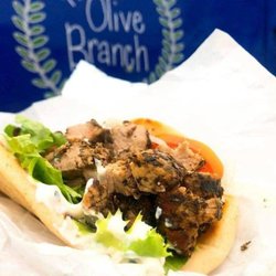 The Olive Branch Greek Food Truck - Pork Souvlaki Sandwich