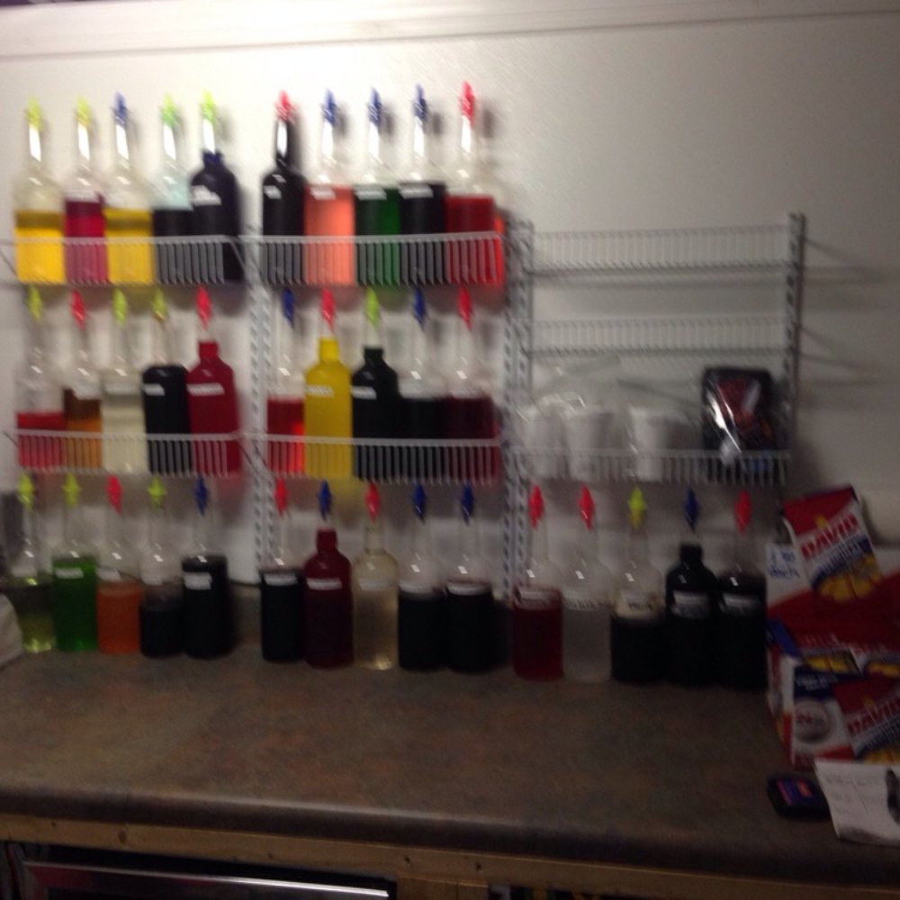 Goodness Glaciers - This is a picture of the 35 flavors, 5 of which, are sugar free and the five toppings. - Food Trucks Near Me Goodness Glaciers - This is a picture of the 35 flavors, 5 of which, are sugar free and the five toppings. - Food Trucks Near Me