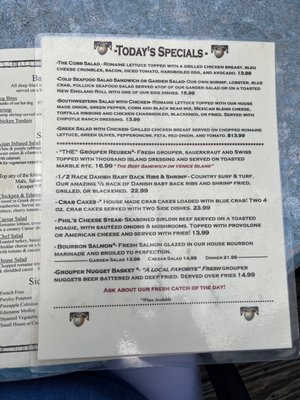 Menu photo 3 Old Salty Dog Venice, FL