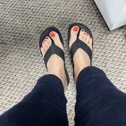 Envy Nails - Pedicure with black accent nail