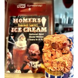 Homer's Ice Cream - One Scoop of Prerie Berries Ice Cream @ Homer's Ice Cream. 1237 Green Bay Rd, Wilmette, IL Cool!
