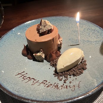 Bludorn - Birthday dessert - New American Near Me - Houston, Texas Bludorn - Birthday dessert - New American Near Me - Houston, Texas